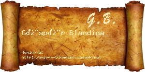 Gáspár Blandina névjegykártya